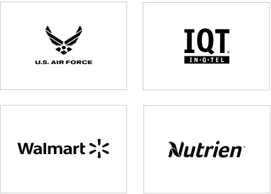 U.S Air Force, IN-Q-TEL, Walmart, Nutrien