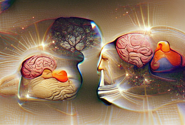 AI-generated image generated from the prompt: “the relationship between mind and matter”